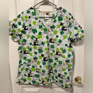 Larger scrub top. Worn 1 time.